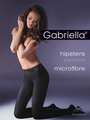 Glatte blickdichte Hftstrumpfhose mit Spitzenbund Hipsters Exclusive von Gabriella, schwarz, Gr. M
