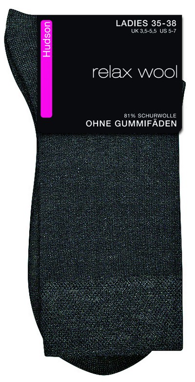 Socken mit hohem Anteil an Schurwolle Relax Wool von Hudson, naturwei, Gr. 35-38