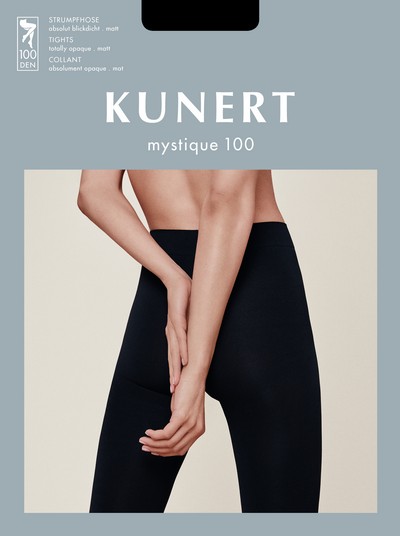 Absolut blickdichte, matte Strumpfhose Mystique 100 von Kunert, dunkelblau, Gr. XXL