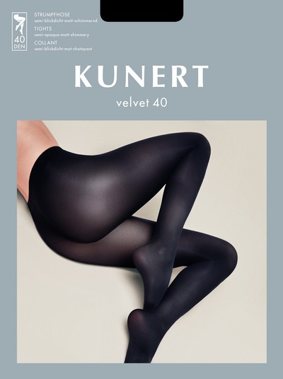 Semi-blickdichte Strumpfhose ohne Muster Velvet 40 von Kunert, braun, Gr. XXL