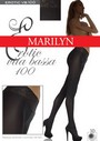 Glatte Hftstrumpfhose mit Spitzenbund Vita Bassa 100 DEN von Marilyn, grau, Gr. M/L