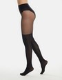 Strumpfhose mit Overknee-Optik und elegantem Hschenteil von Cette, schwarz, Gr. 48-50